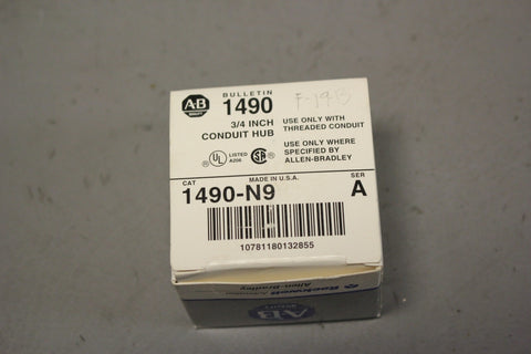 NEW ALLEN BRADLEY BULLETIN 1490-N9  3/4 CONDUIT HUB