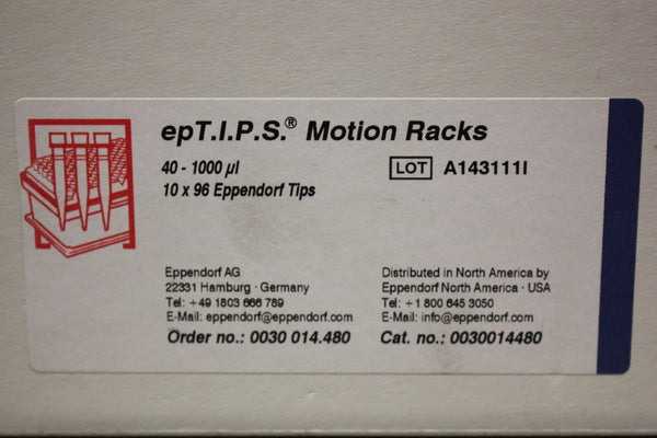 EPPENDORF epTIPS MOTION RACKS, 1000 μL 10 X 96 TIPS