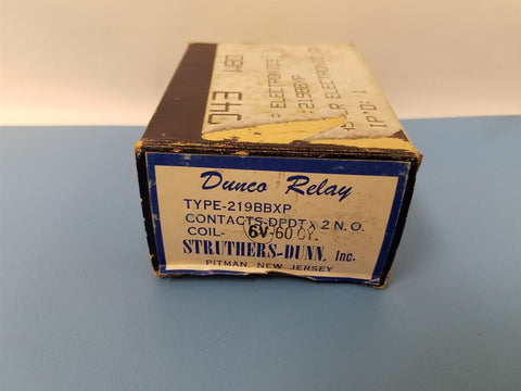  STRUTHERS DUNN 219BBXP RELAY 120V 10A 6V 60CY