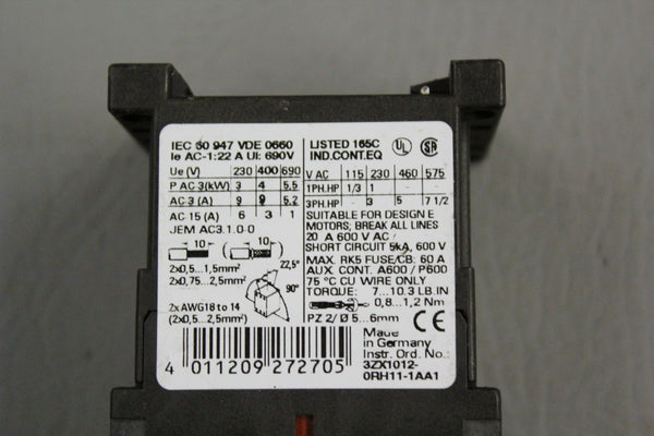 SIEMENS POWER CONTACTOR 3RT1016-1BB42