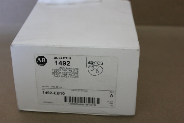 LOT OF 38 NEW ALLEN BRADLEY END BARRIERS 1492-EB10 A