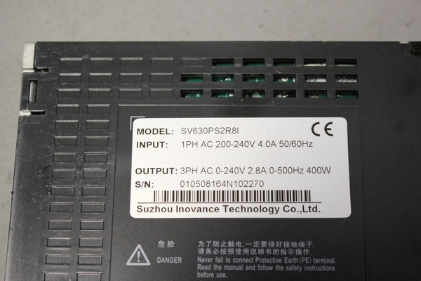 USED INOVANCE SERVO DRIVE SV630P AC200V 400W SV630PS2R8I