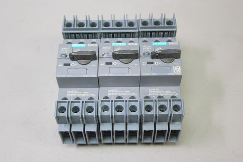 3 UNUSED SIEMENS ECHOTECH SIRIUS CIRCUIT BREAKERS 3RV2711-1KD10