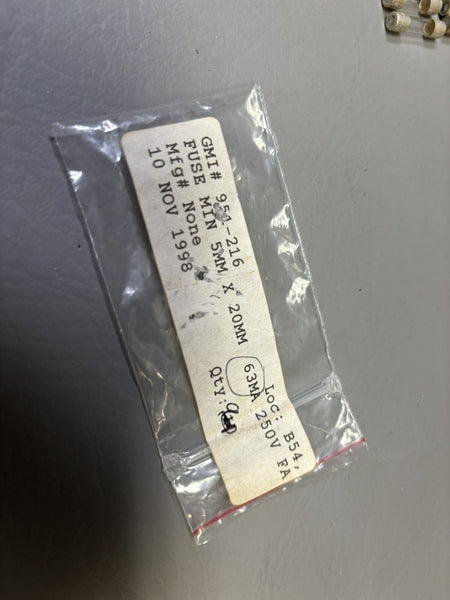9 - Bussmann FUSES GMA 63MA 250V