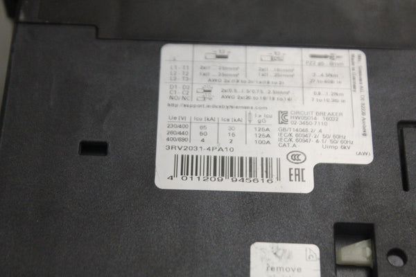 SIEMENS 3RV2031-4PA10 CIRUIT BREAKER