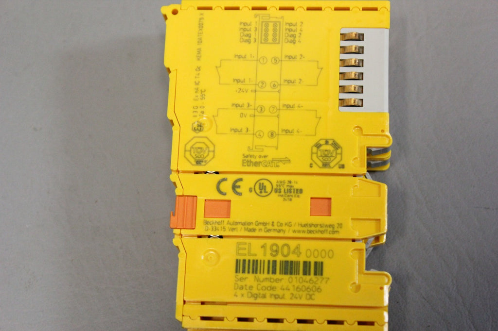 BECKHOFF ETHERCAT EL1904 TWINSAFE INPUT MODULE