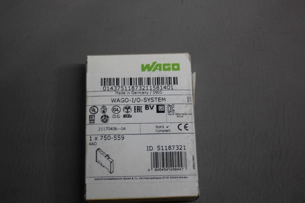 NEW WAGO I/O MODULE 750-559 FACTORY SEALED