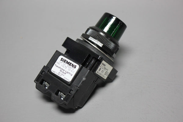 SIEMENS GREEN PILOT INDICATOR LIGHT, TRANSFORMER 52BL5G3 W/52AATG