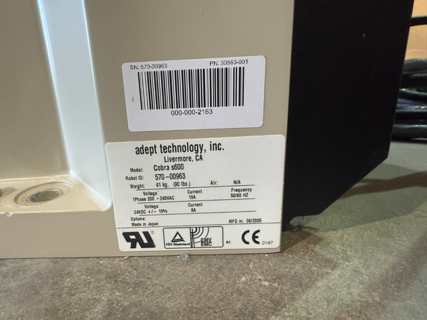 Adept SCARA Robot arm  Cobra S600  +SERVO Amp Controller 0490-000