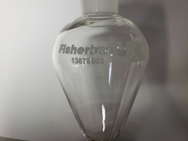 FisherBrand 13678603 125mL Squibb Pear-Shaped Separatory Funnel