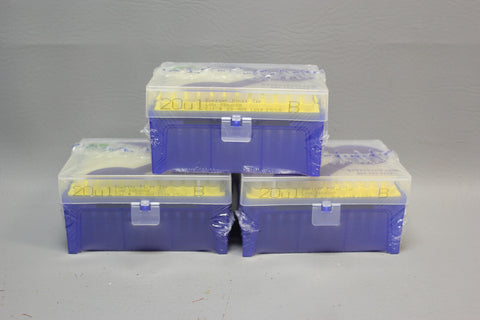 LOT OF 3 RACKS GENESEE SCIENTIFIC 20 UL BARRIER PIPET TIP LOW BINDING 23-404