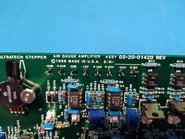 Ultratech Stepper Air Gauge Amplifier Board 03-20-01420 Rev. A