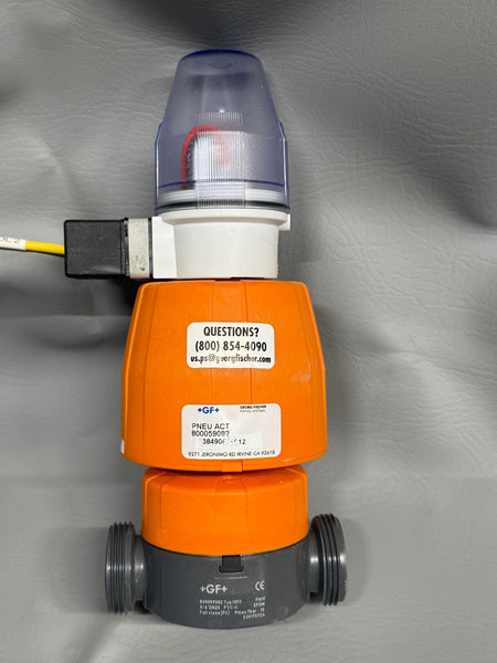 GEORG FISCHER  PNEUMATICALLY ACTUATED VALVE #5 WITH 199190305 POSITION INDICATOR