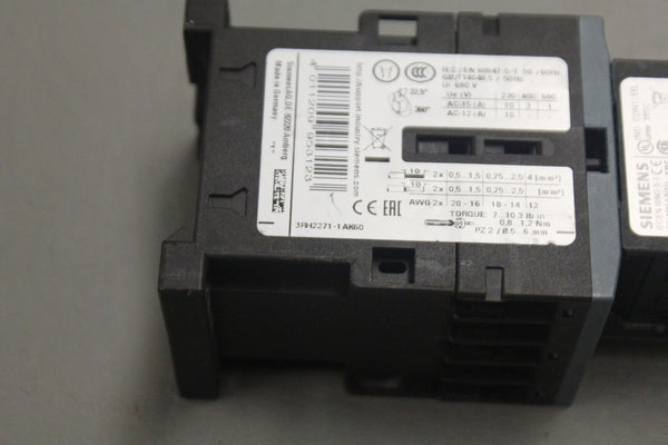 SIEMENS 3RH2271-1AK60 CONTACTOR RELAY