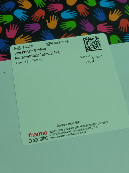 THERMO SCIENTIFIC LOW PROTEIN BINDING MICROCENTRIFUGE TUBES 2.0 ML 88379 250 QTY