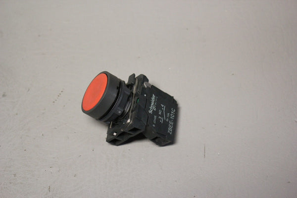 SCHNEIDER RED PUSHBUTTON WITH CONTACT BLOCK ZBEE-101C