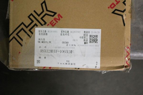 NEW PAIR OF THK LINEAR MOTION RAILS W/ BEARING BLOCKS RSX12MUUF+1065LMF 1065MM