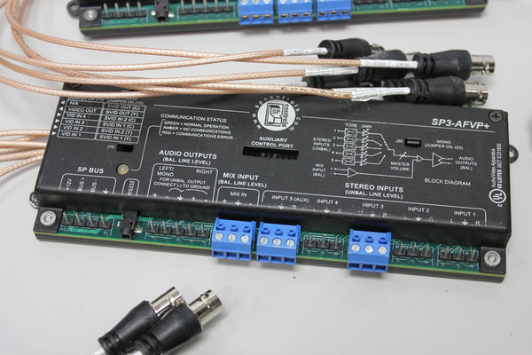 2 SP Controls SP3-AFVP+ Audio Follow Video Preamp Switcher Control Power supply