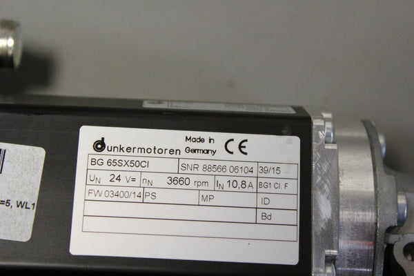 DUNKERMOTOR BRUSHLESS DC MOTOR WITH GEARBOX  BG 65SX50 CI