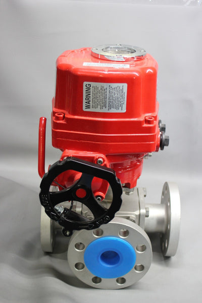 NEW TRIAC/AT CONTROLS 2" 3 WAY SS BALL VALVE WITH ACTUATOR ACTUATOR WE-1700