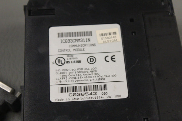 GE FANUC COMMUNICATIONS CONTROL MODULE W/CABLE IC693CMM311N