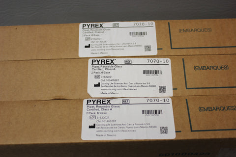 2- PYREX Glass TD 1mL in 1/10 Class A Measuring Pipet Reusable 7070