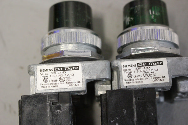 USED  LOT OF 2 SIEMENS PILOT LIGHTS 52PL4HX
