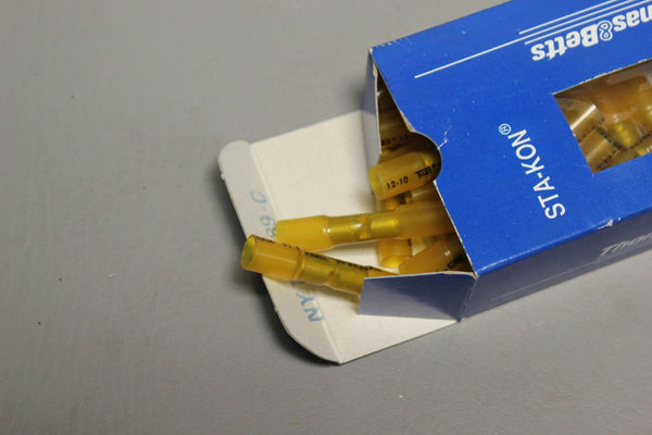 NEW BOX OF 25 T&B STA-KON HEAT SHRINKABLE INSULATED BUTT SPLICE 2RCS10X