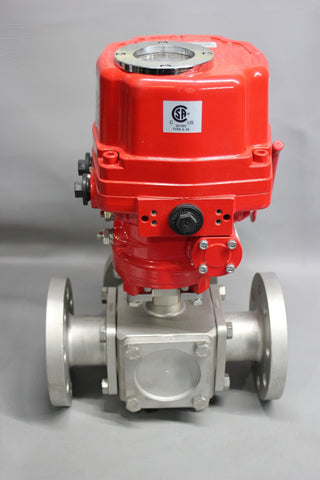 NEW TRIAC/AT CONTROLS 2" 3 WAY SS BALL VALVE WITH ACTUATOR ACTUATOR WE-1700