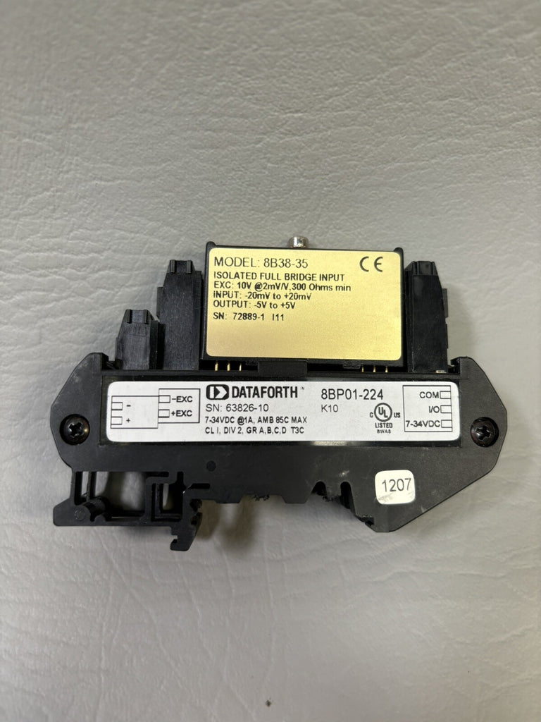 DATAFORTH 8B38-35 ISOLATED FULL BRIDGE INPUT W/ 8BP01-224