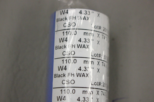 NEW ZEBRA G1660 G SERIES BLACK WAX RIBBON INK 4.2X244"