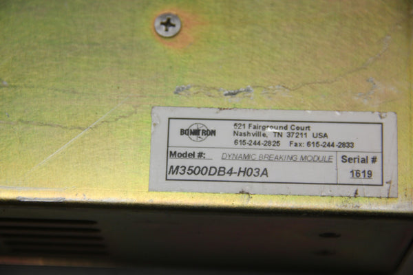 BONITRON DYNAMIC BRAKING MODULE M3500DB M3500DB4-H03A