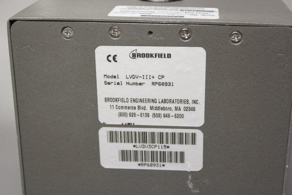 BROOKFIELD PROGRAMMABLE RHEOMETER WITH BASE UNIT DV-III+