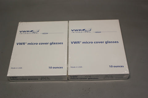 LOT OF 2 NEW BOXES OF VWR MIRCO COVER SLIDE GLASSES  48393