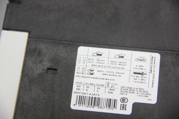 UNUSED SIEMENS SIRIUS MOTOR STARTER 3RV1041-4JA10