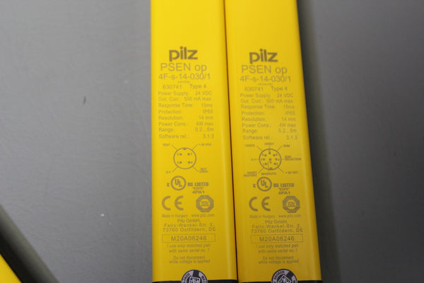 PILZ SAFETY LIGHT CURTAIN EMITTER & RECEIVER  PSEN op 4F-s-14-030/1
