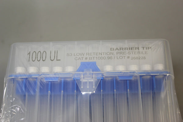 4 NEPTUNE BARRIER TIPS 1000 UL BT1000.96 S3 LOW RETENTION PRE-STERILE 384 QTY