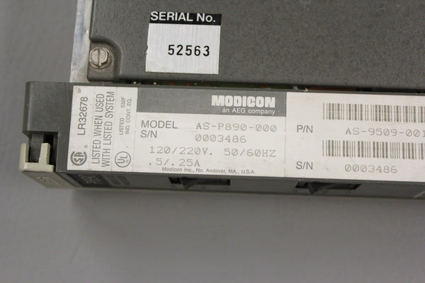 AEG MODICON PROCESSOR AS-P890-000