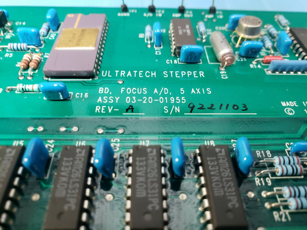 Ultratech Stepper 5 Axis Focus A/D Board 03-20-01955 Rev. A