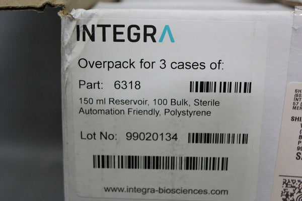 NEW CASE OF 300 INTEGRA 150ml POLYSTYRENE RESERVOIR 6318 (3 BOXES OF 100)
