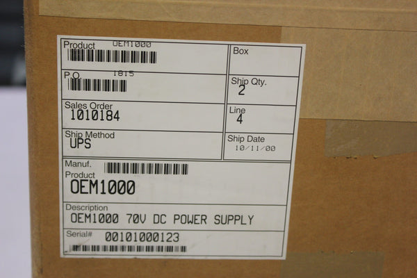 NEW PARKER COMPUMOTOR POWER SUPPLY OEM1000