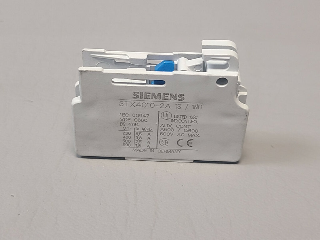 SIEMENS AUXILIARY CONTACT BLOCK 3TX4010-2A