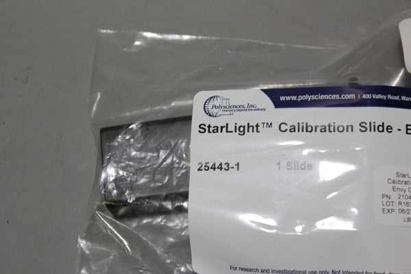 NEW POLYSCIENCES STARLIGHT ENVY GREEN CALIBRATION SLIDE 25443-1 12/21/2023