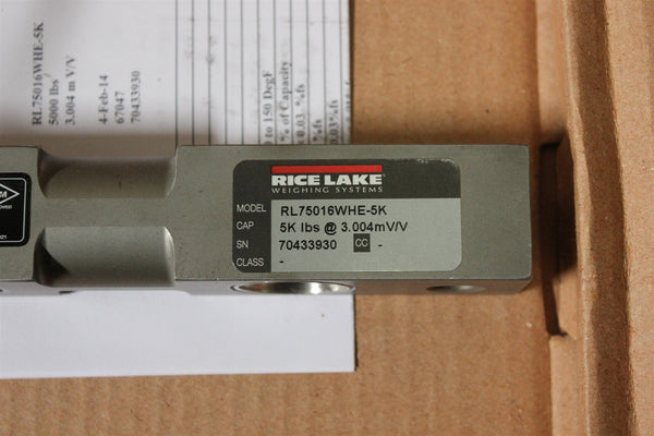 NEW RICE LAKE LOAD CELL RL75016WHE-5K