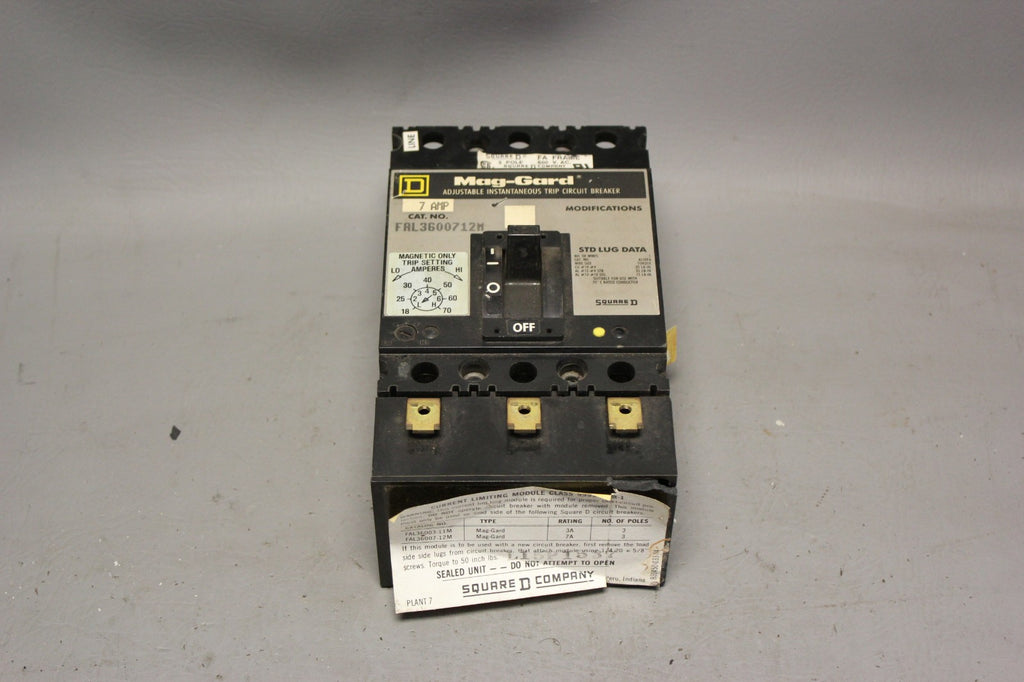 SQUARE D 7A MAGGARD CIRCUIT BREAKER  FAL3600712M