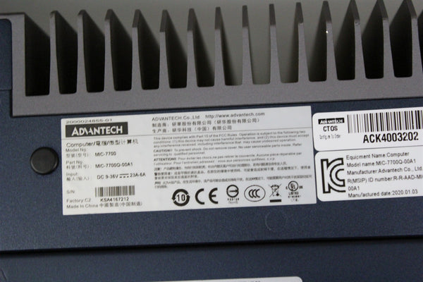 ADVANTECH INDUSTRIAL COMPUTER WITH GPU EXPANSION MODULE MIC-7700 MIC-75G20