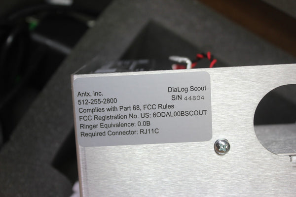 ANTX DIALOG SCOUT ALARM NOTIFICATION SYSTEM