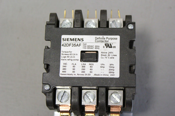 UNUSED SIEMENS DEFINITE PURPOSE CONTACTOR  42DF35AF