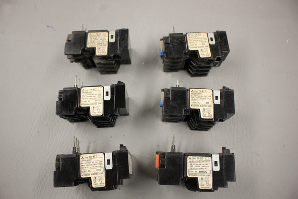 LOT OF 6 MITSUBISHI ELECTRIC THERMAL OVERLOAD RELAY TH-K12