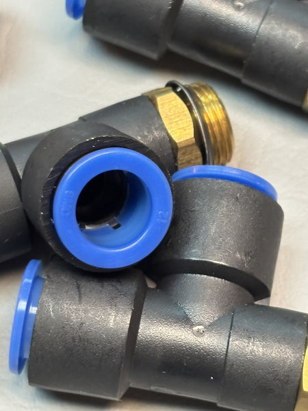 Lot of 9- SMC OD Tube Run Tees, KQY12-U03-X2